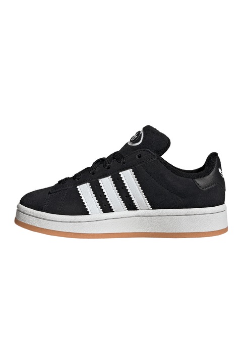 adidas Originals, Pantofi sport Campus 00s din piele intoarsa, Negru, 30.5 EU