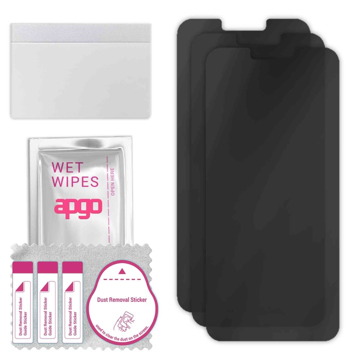 3x apgo PRIVACY защитно стъкло за Huawei Mate 20 lite – хибридно стъкло, пълно лепило, гъвкаво стъкло