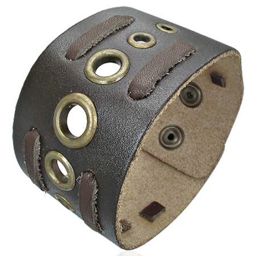 Bratara BeSpecial, BSL0615, Argintiu, Piele naturala, Lungime 23 cm