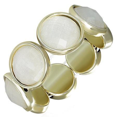 Bratara eleganta bej cu strasuri albe - BeSpecial 22