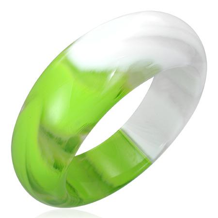 Bratara lata jumatate alba si jumatate verde - BeSpecial 872, 21, Verde