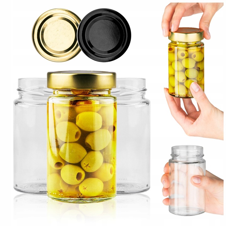 10x Borcane de sticla 245 ml pentru gemuri, conserve, carne