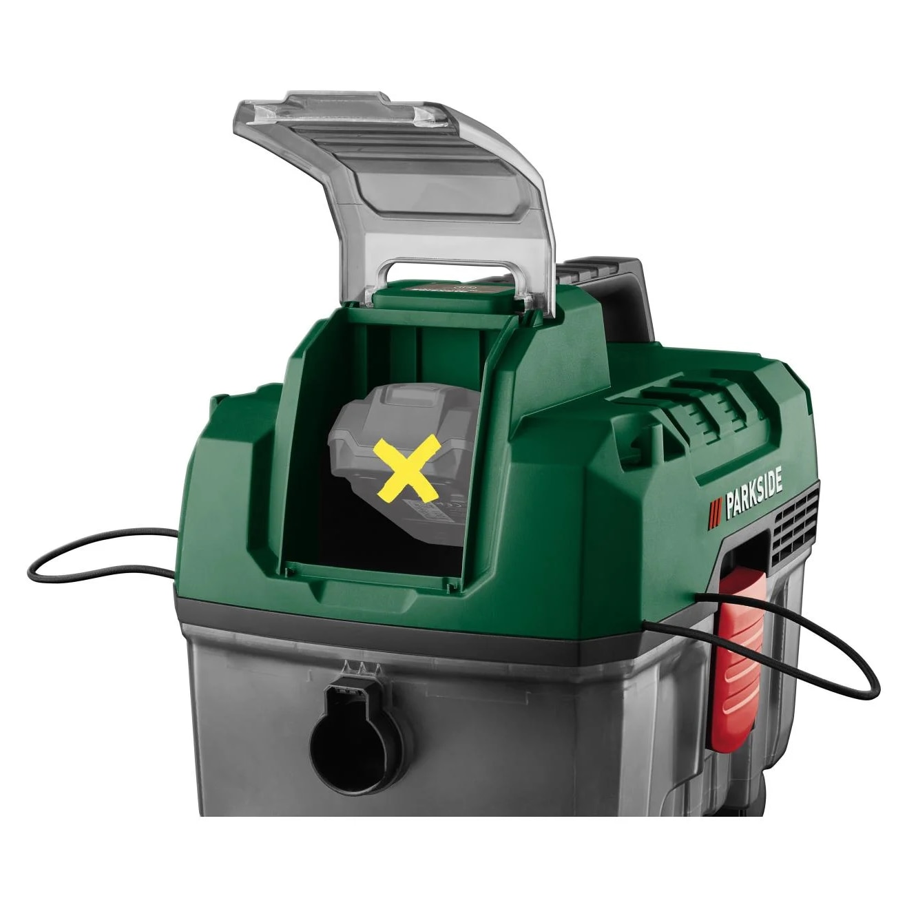 Aspirator fara fir pentru curatarea umeda si uscata PARKSIDE PAWD 20-Li A1, 20V, fara baterie si incarcator