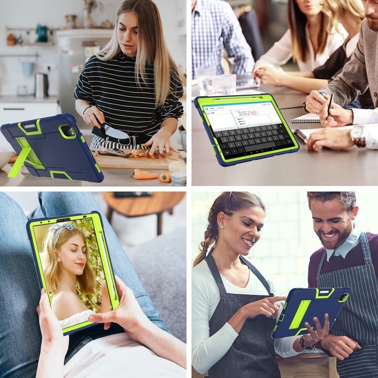 Husa compatibila cu iPad Pro 12.9 (18/20/21) Bleumarin-Verde