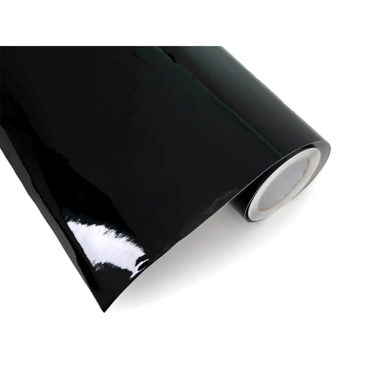 Öntapadós autóhangoló fólia, fényes fekete, méretek 100x152 cm, légbuborék-eltávolító technológiával