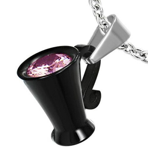 Pandant otel negru in forma de cana - BeSpecial