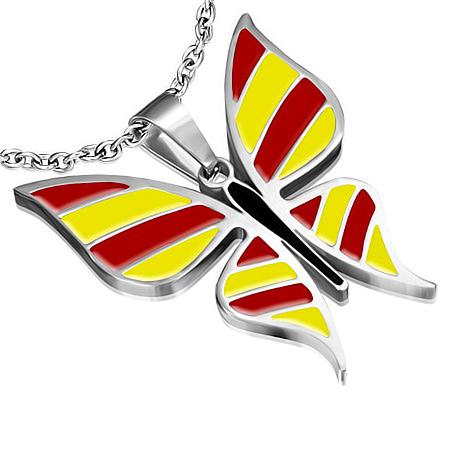 Pandantiv otel inox in forma de fluturas