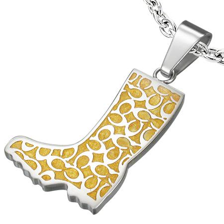 Pandant otel inox in forma de cizma - BeSpecial 1076, 2,5, Argintiu