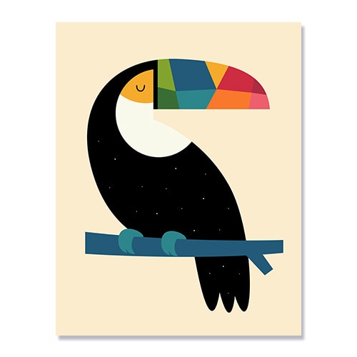 Tablou Canvas pentru copii - Tucan, Pasare, Exotic, Color, 40 x 50 cm