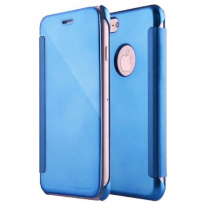 Tellur Mirror PU leather Védőtok Apple iPhone 8 / iPhone 7 mobiltelefonhoz, Sötétkék