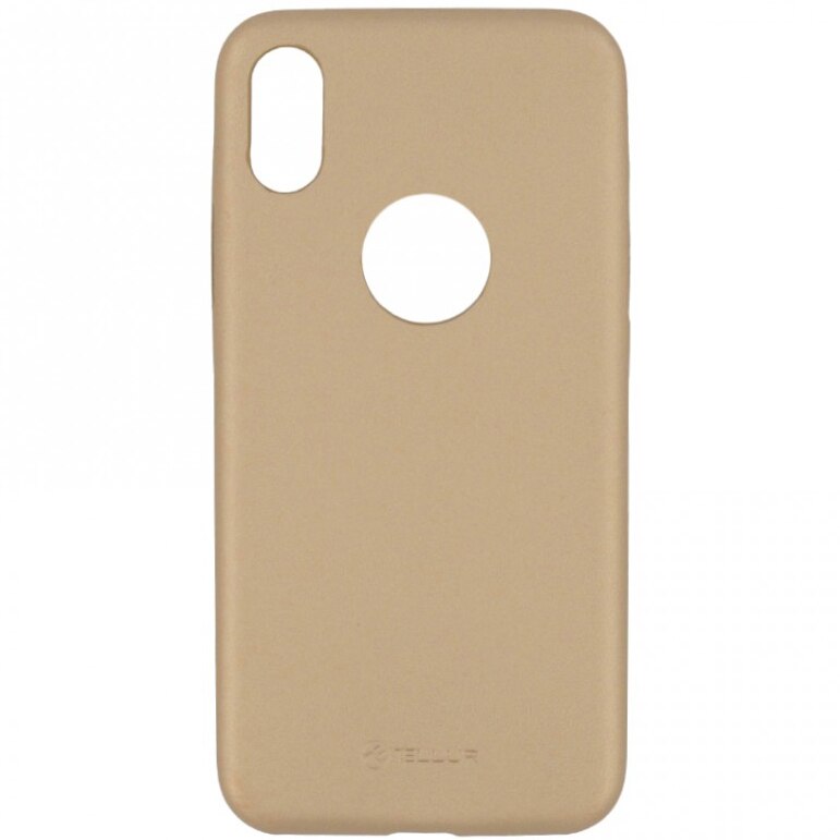 Husa de protectie Tellur PU Slim pentru Apple iPhone X, iPhone Xs, Auriu