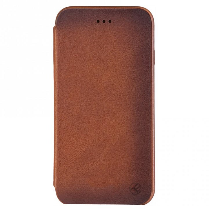 Husa de protectie Tellur Slim Book pentru Apple iPhone 8 Plus / iPhone 7 Plus, Piele, Burned Cognac