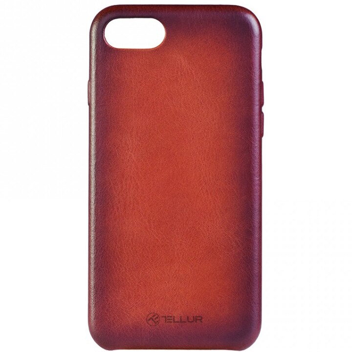 Husa de protectie Tellur pentru Apple iPhone 8 Plus / iPhone 7 Plus, Piele, Burned Cognac