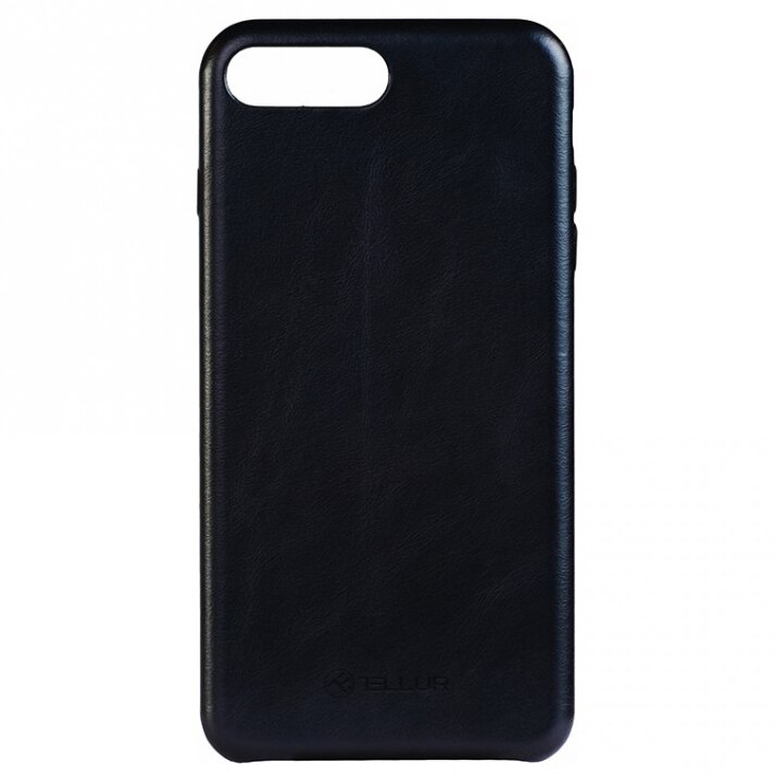 Husa de protectie Tellur Pute pentru Apple iPhone 8 Plus / iPhone 7 Plus, Piele, Deep Black