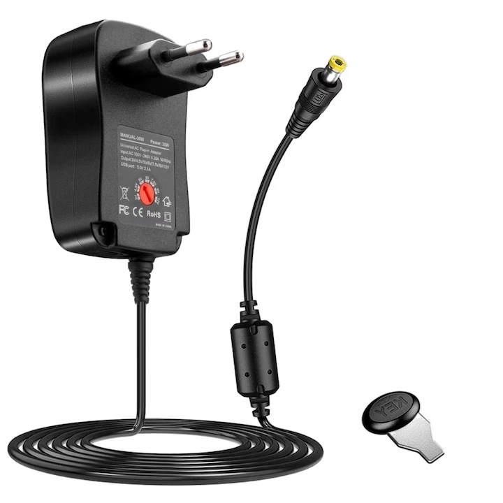 Adaptor 220V Digital One SP01104 SY8, 2A, 30W, 3-12V, cu 8 prize, adaptor universal, incarcator