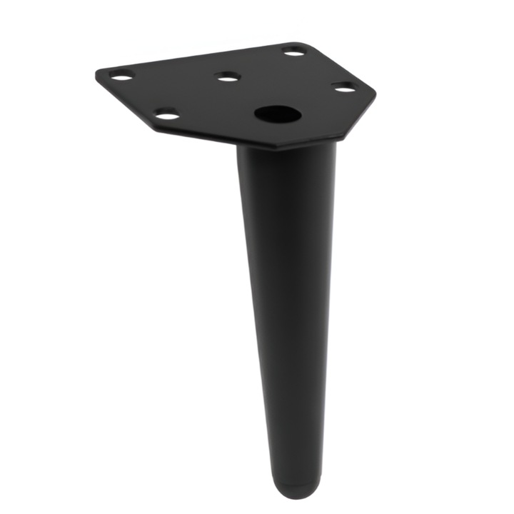 Picior pentru mobilier Anchor, finisaj negru mat GT, H:100 mm