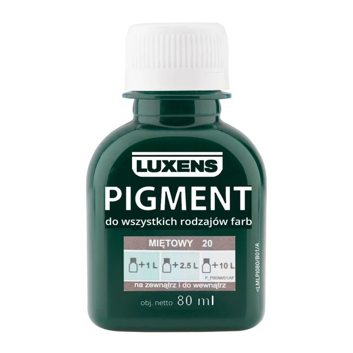Pigment universal verde menta super concentrat 80 ml interior exterior pentru lacuri vopsele tencuieli