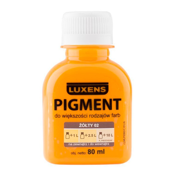 Univerzális, szuperkoncentrált sárga pigment 80 ml beltéri és kültéri lakkokhoz, festékekhez, vakolatokhoz