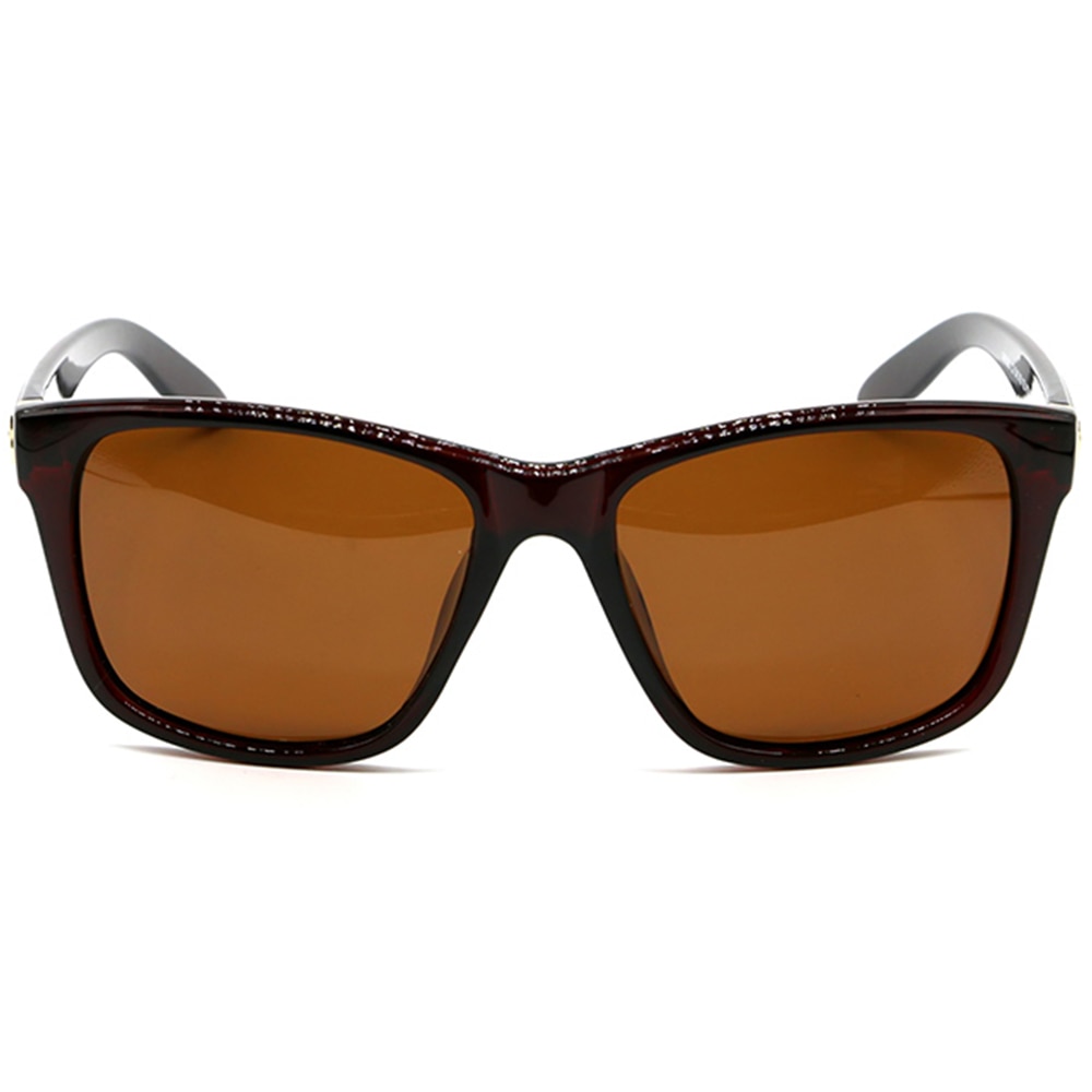 Ochelari de soare unisex cu lentile polarizate, Wayfarer 6028-2 Maro
