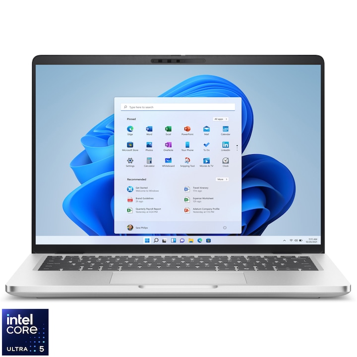 DELL PRO 14 Plus laptop, Intel® Core™ Ultra 5 236V cpu, akár 4,7 GHz-ig, 14", Full HD+ kijelzővel, 16 GB LPDDR5x RAM, 512 GB SSD, Intel® Arc Graphics igpu, Windows 11 Pro, Platinum Silver, 3 év ProSupporttal és következő munkanapi helyszíni szervizzel