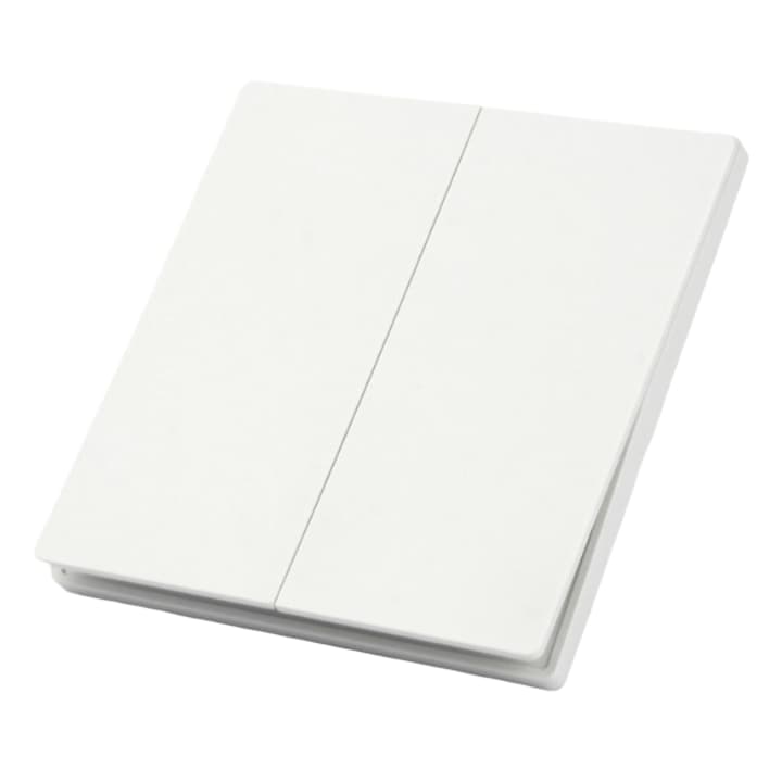 Comutator MiBoxer GANG‑E009, PUSH 2‑zone, 86×86 mm, 250V AC, 10A, alb