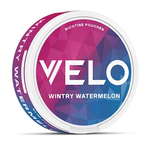 Pouch VELO cu nicotina - Wintry Watermelon, 20 pliculete, 8 mg/pliculet cu nicotina, aroma de pepene rosu si menta