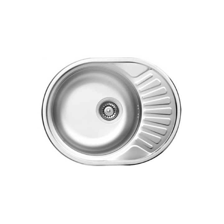 Twist rozsdamentes mosogató egy medence + csepegtető textil hatású