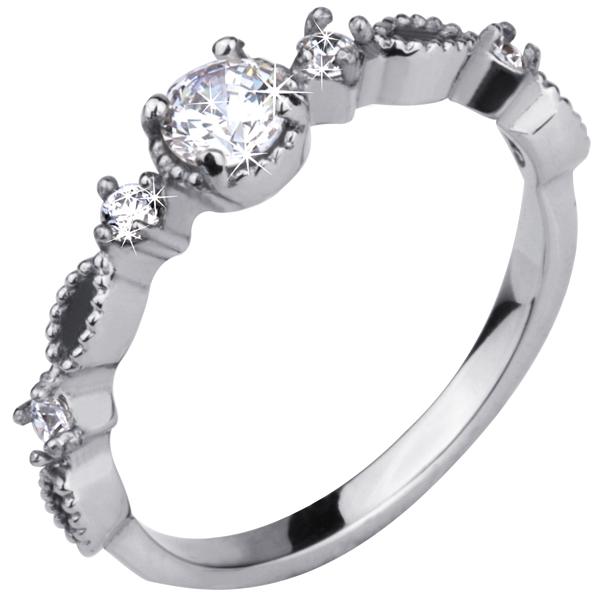 Inel elegant din otel inox cu zirconii 4624