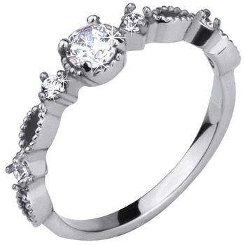 Inel elegant din otel inox cu zirconii 4624 Inel elegant din otel inox cu zirconii 4624