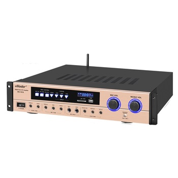 Amplificator Profesional Mount Rack (19”) VLLIODOR Rich Gold Color, 4 canale , Karaoke Amplificator Profesional Mount Rack (19”) VLLIODOR Rich Gold Color, 4 canale , Karaoke