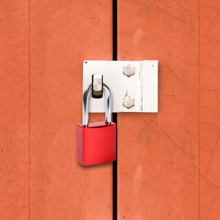 Алуминиев външен катинар с ключове, комплект катинари, 10x4.5x2.5 см, за училище, гараж, ограда