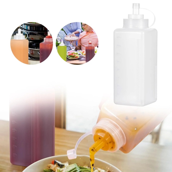 YANYXR műanyag fűszertartó flakon 800ml átlátszó, kupakkal 22x9x8cm