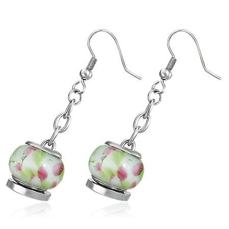 Cercei otel cu margele colorate frumos - BeSpecial 962, 2,9, Argintiu