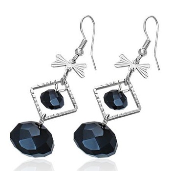 Cercei fantezie cu fundita - BeSpecial 2416, 1,3, Argintiu Cercei fantezie cu fundita - BeSpecial 2416, 1,3, Argintiu