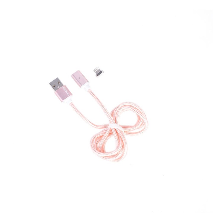 Royal Magnetic Lightning kábel, Charge-Sync iPhone 5/6/7, rózsaszín
