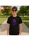 Tricou atentie sunt alergic la oamenii prosti avertisment ironic, Barbat, 100% bumbac, Cri-Flo, Culoare Negru, Marime 3XL