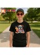 Tricou caine bulldog englez cocktail portocala pahar vara, Barbat, 100% bumbac, Cri-Flo, Culoare Negru, Marime L