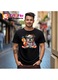 Tricou caine bulldog englez cocktail portocala pahar vara, Barbat, 100% bumbac, Cri-Flo, Culoare Negru, Marime L