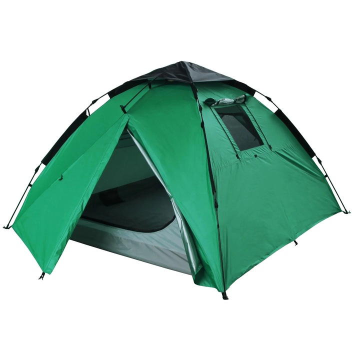 Cort camping Campus Kenya automate, 2 persoane, impermeabil, verde, 210x150x100cm