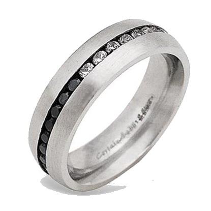 Inel elegant din otel inox cu zirconii - BeSpecial 7227, 15,7 mm (5 US), Alb