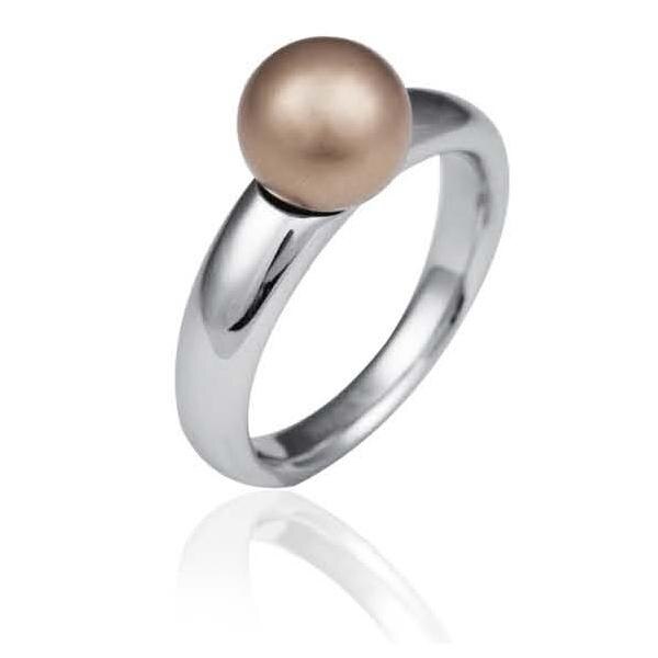 Inel otel inox cu biluta detasabila auriu mat - BeSpecial 4597, Auriu