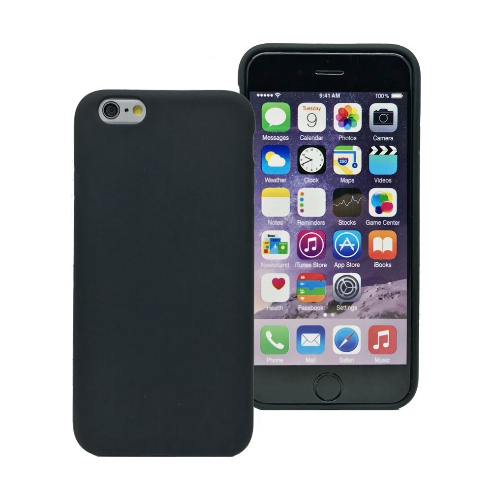 Husa iSilicon, Ultra Slim, Jelly pentru iPhone 6 / 6S, Matte Black