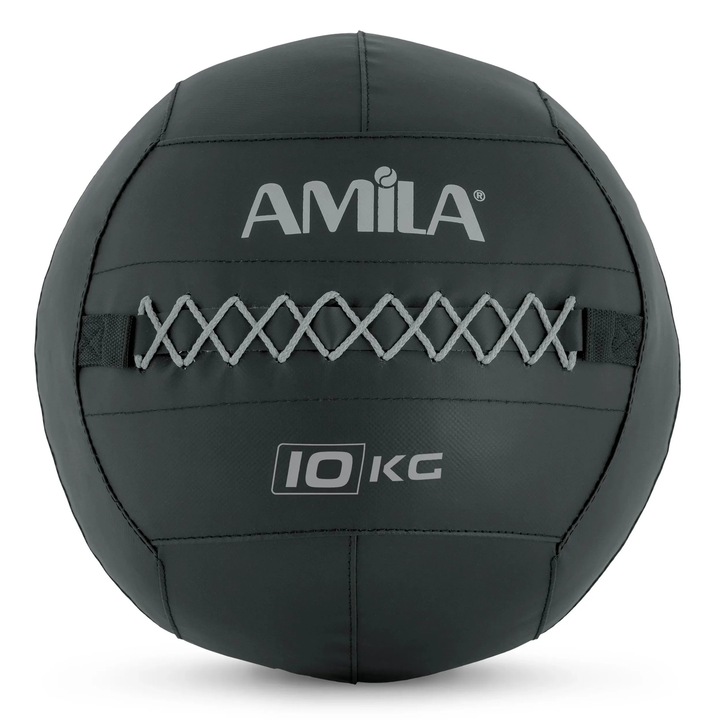 Minge fitness Amila, Wall Ball, 10Kg, neagra