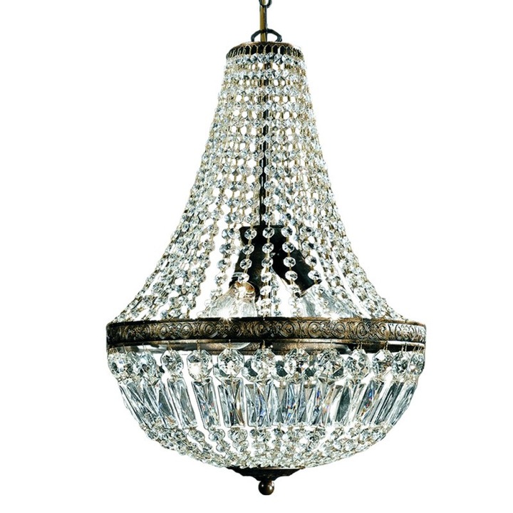 Pendul vintage HL 6-1497/3 Antik/Kristall, 3 x E27, Rustic 1, Orion Lighting Austria