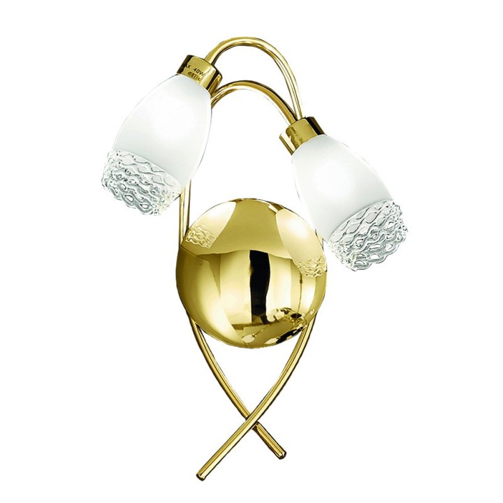 Модерен златен аплик с 2 рамена Delicate WA 2-1149/2 MS, 2 x G9 max 28 W, Orion Lighting Австрия