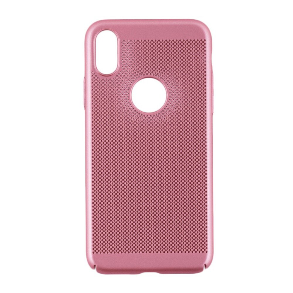 Husa spate EuroCELL Air cu perforatii pentru iPhone X, roz