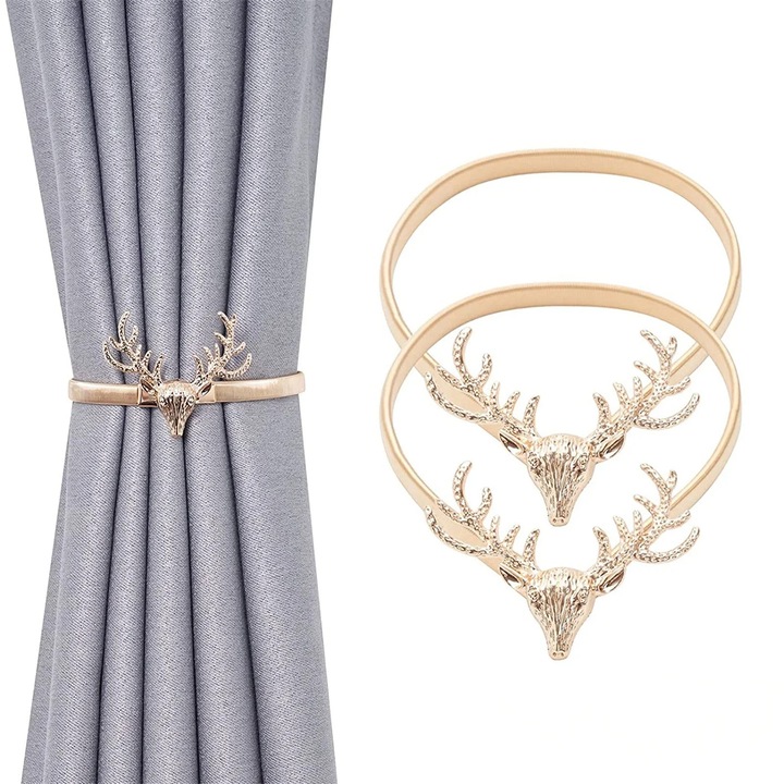 Accesorii perdele YANYXR catarama elastica reglabila aurie 1x