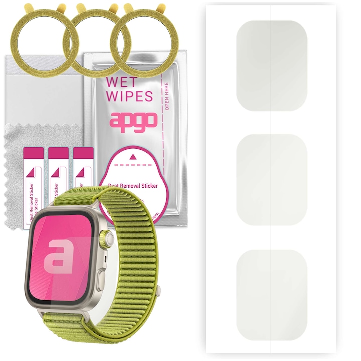 Set de 3 folii de protectie pentru ceas MATTE Huawei Fit 4 Pro – apgo, hidrogel, mate, ultra-subtire, anti-zgarieturi, protectie profesionala ecran