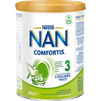 Formula de lapte praf Nestle NAN 3 Comfortis, 800g, 1-2 ani