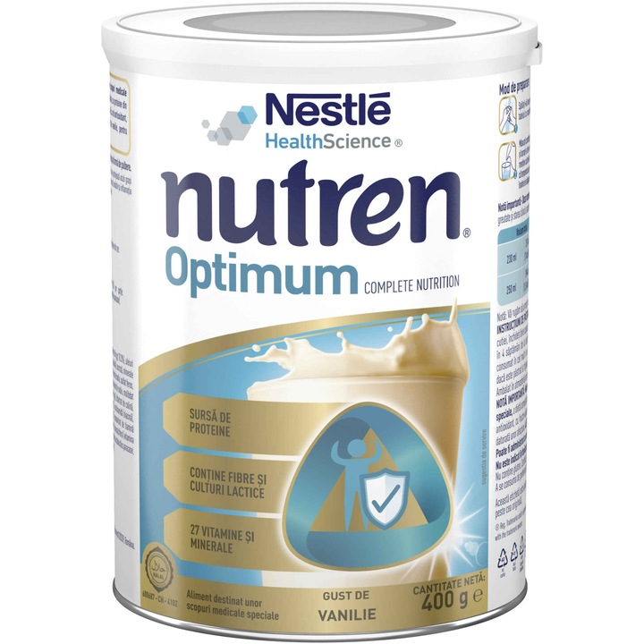 Млечна формула на прах Nestle NUTREN OPTIMUM, От 4 години, 400гр